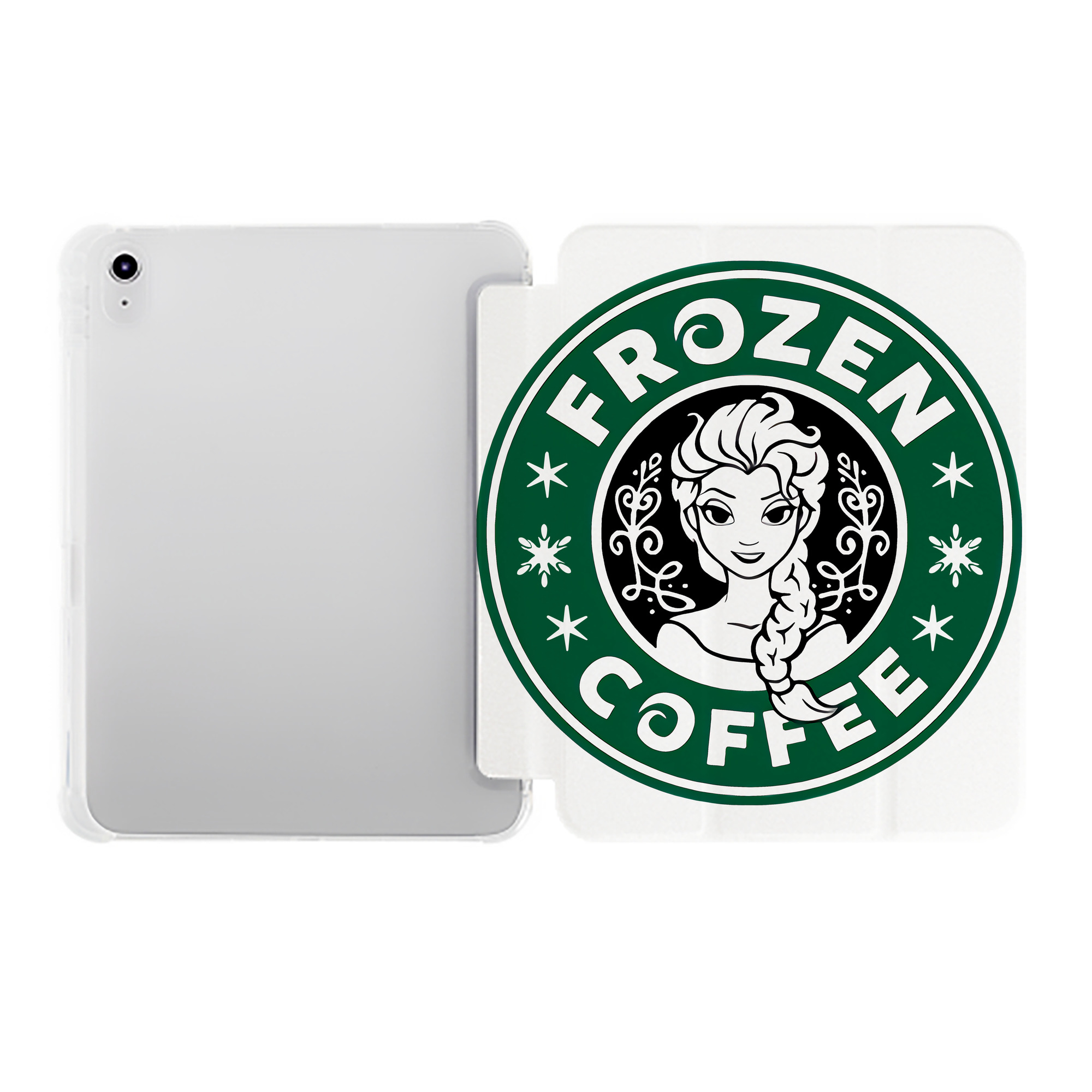 （画像用） アナと雪の女王 アンナ エルサ Frozen Anna Elsa IPad ケース ペン収納付き 三つ折りスタンド PUレザー×シリコン 対応機種9.5/10.5/10.9インチ